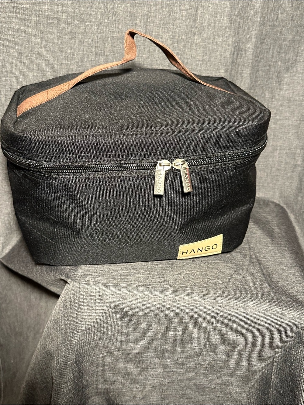Black Lunch Bag with Top Handle